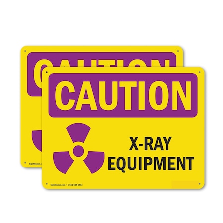 Signmission Radiation & Laser Sign, 18 in H x 24 in W, Plastic, Rectangle OS-2PACK-CR-P-1824-L-10198